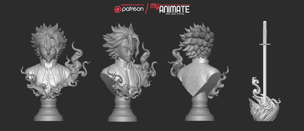 图片[4]-【鬼灭之刃】不死川实弥-3D合纵社-3D打印模型STL格式3mf格式免费下载！