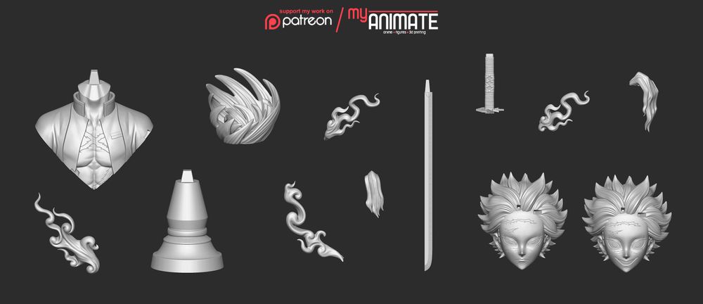 图片[5]-【鬼灭之刃】不死川实弥-3D合纵社-3D打印模型STL格式3mf格式免费下载！