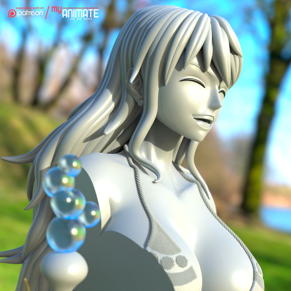 图片[2]-【海贼王】娜美半身像-3D合纵社-3D打印模型STL格式3mf格式免费下载！