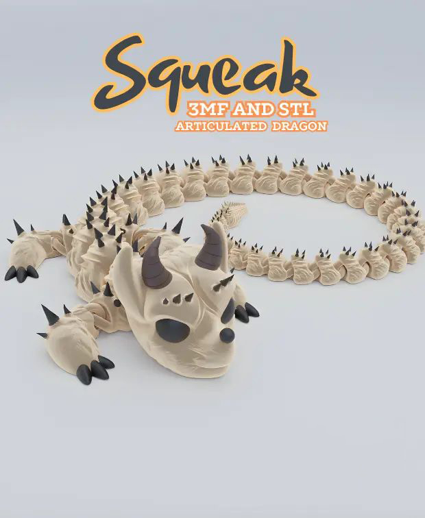 吱吱龙-3D合纵社-3D打印模型STL格式3mf格式免费下载！