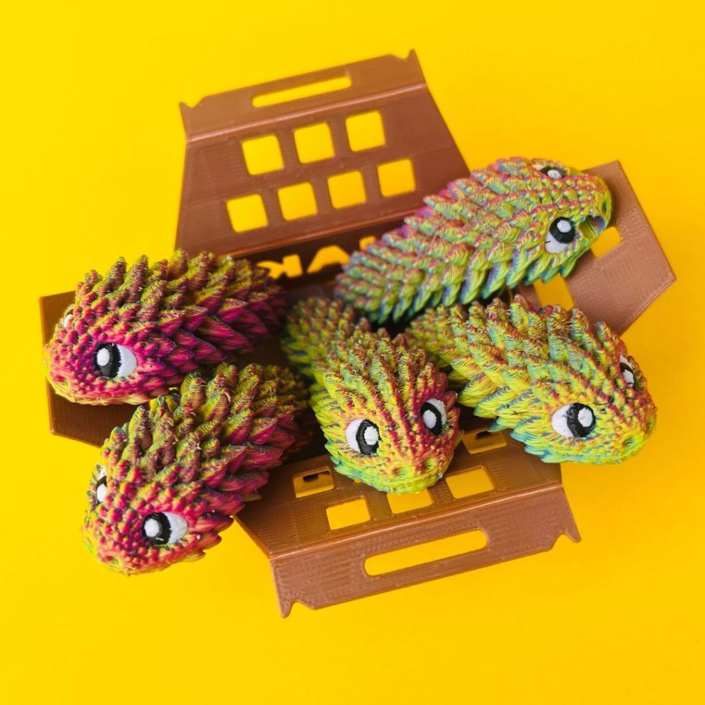 迷你蛇钥匙扣-Cylix3D-3D合纵社-3D打印模型STL格式3mf格式免费下载！