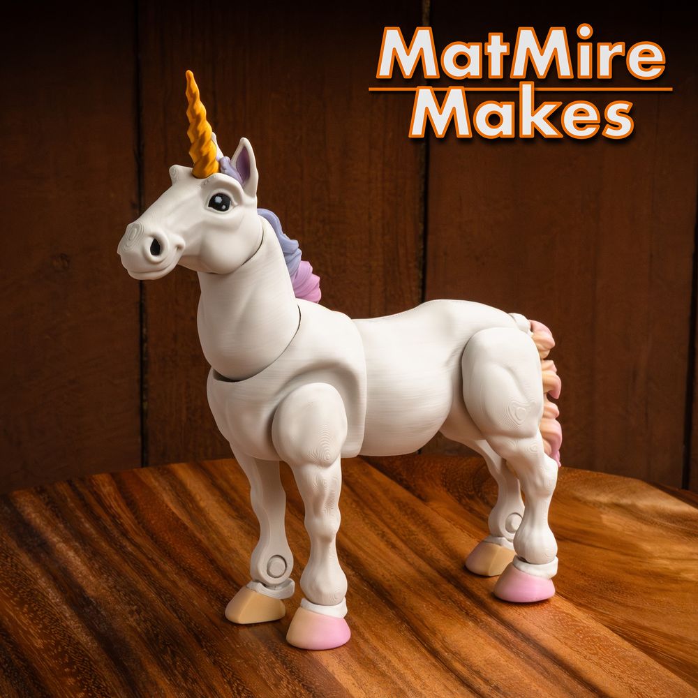 图片[5]-MatMire Makes NO:042 马 独角兽-3D合纵社-3D打印模型STL格式3mf格式免费下载！
