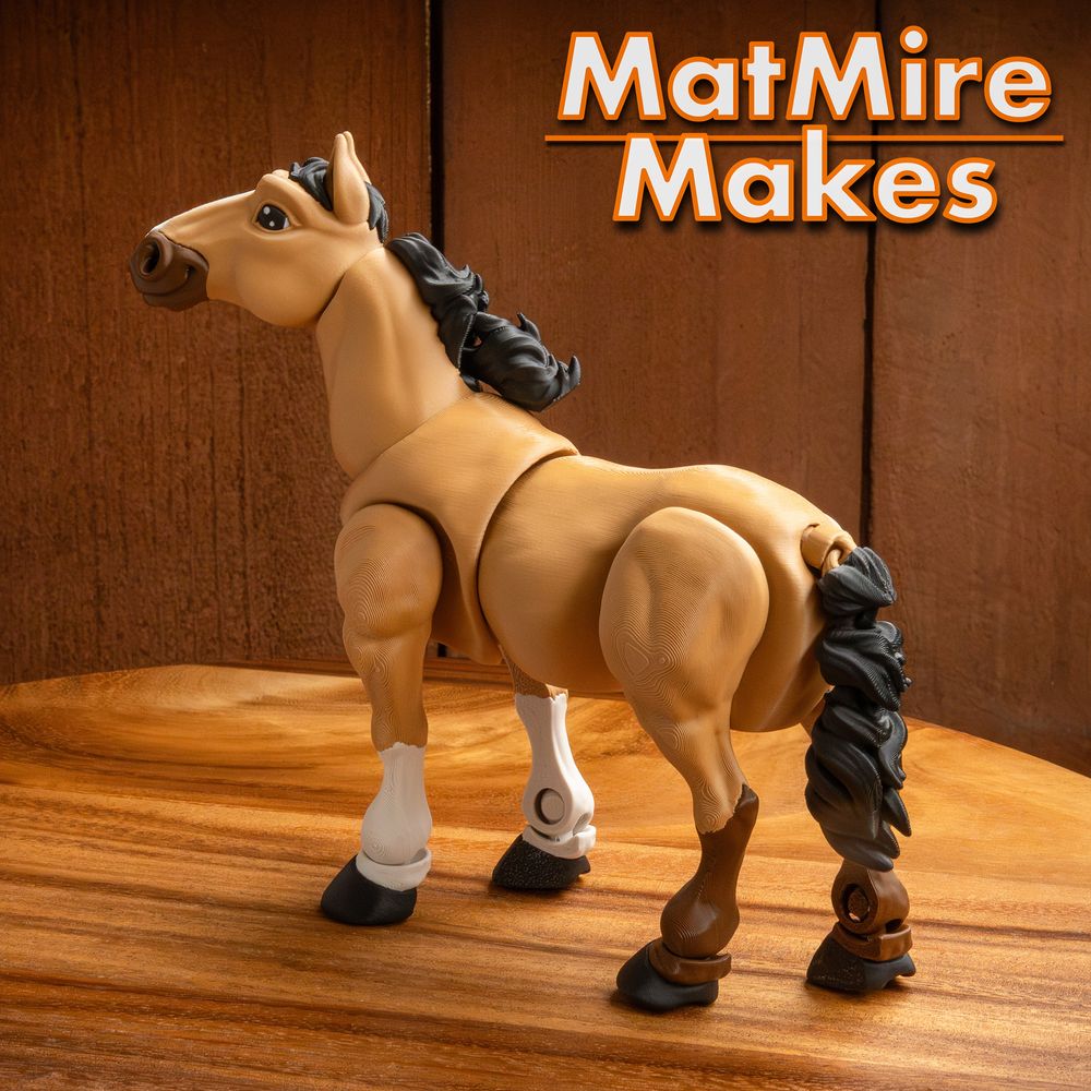 图片[3]-MatMire Makes NO:042 马 独角兽-3D合纵社-3D打印模型STL格式3mf格式免费下载！