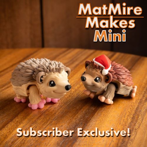 MatMire Makes MINI 刺猬-3D合纵社-3D打印模型STL格式3mf格式免费下载！