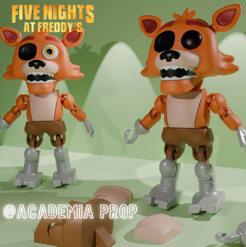 玩具熊的五夜后宫 福克斯-3D合纵社-3D打印模型STL格式3mf格式免费下载！