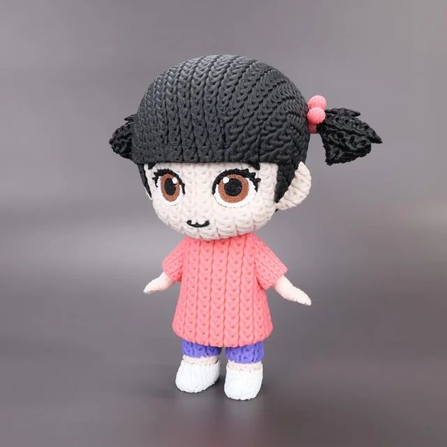 针织布偶娃娃-3D合纵社-3D打印模型STL格式3mf格式免费下载！