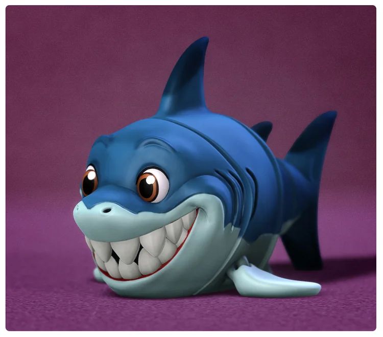 图片[2]-开心鲨鱼-3D合纵社-3D打印模型STL格式3mf格式免费下载！