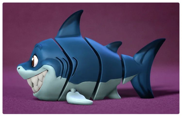 图片[3]-开心鲨鱼-3D合纵社-3D打印模型STL格式3mf格式免费下载！
