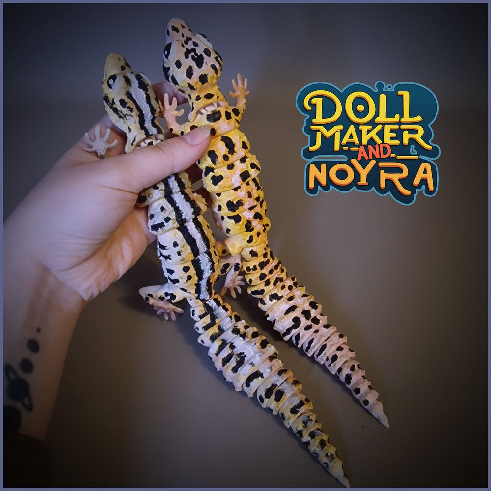 豹纹守宫-3D合纵社-3D打印模型STL格式3mf格式免费下载！