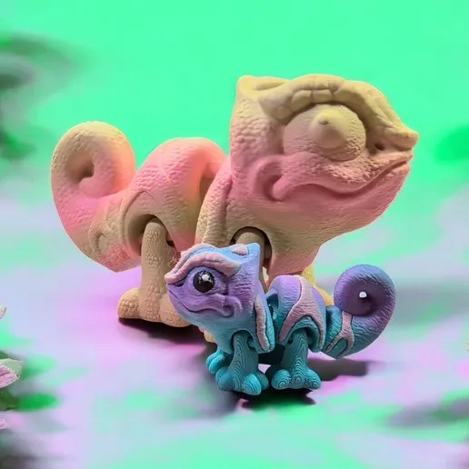 图片[2]-Raki-Box NO:011 Q版变色龙-3D合纵社-3D打印模型STL格式3mf格式免费下载！