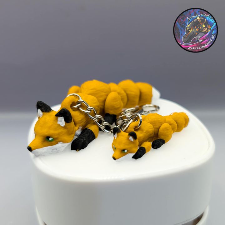 图片[3]-Kirsten M 毛茸茸的小狐狸钥匙扣-3D合纵社-3D打印模型STL格式3mf格式免费下载！