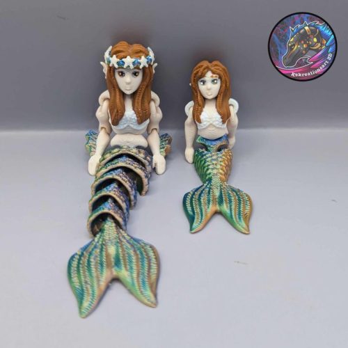 Kirsten M 迷你美人鱼钥匙扣-3D合纵社-3D打印模型STL格式3mf格式免费下载！