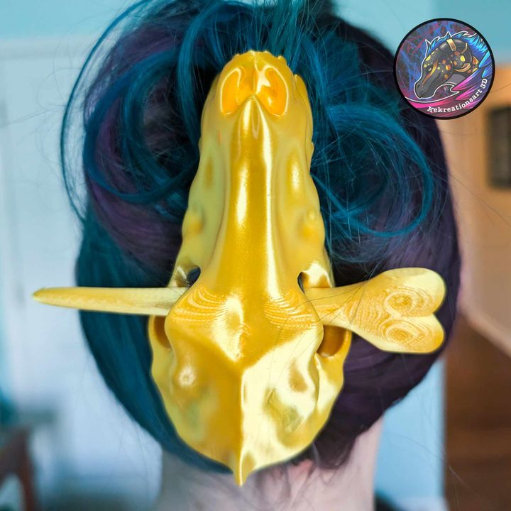 图片[2]-Kirsten M 狼头骨发夹-3D合纵社-3D打印模型STL格式3mf格式免费下载！