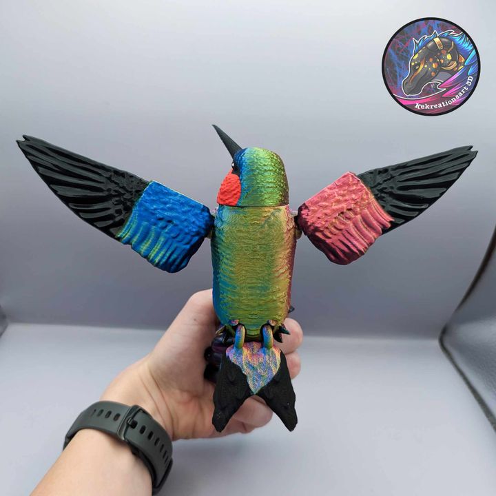 图片[5]-Kirsten M 柔性蜂鸟-3D合纵社-3D打印模型STL格式3mf格式免费下载！