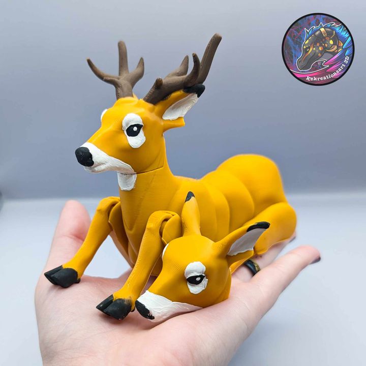 图片[2]-Kirsten M 鹿雌鹿和雄鹿-3D合纵社-3D打印模型STL格式3mf格式免费下载！