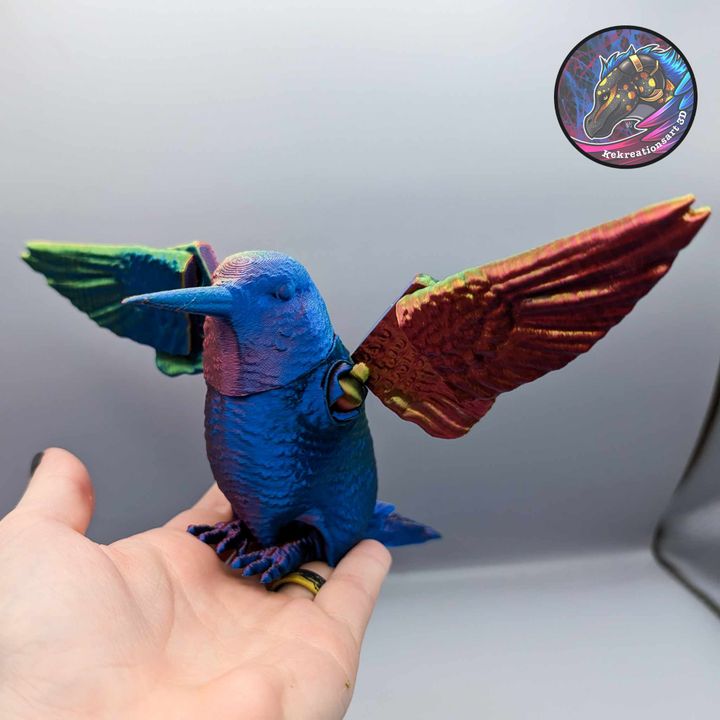 图片[3]-Kirsten M 柔性蜂鸟-3D合纵社-3D打印模型STL格式3mf格式免费下载！