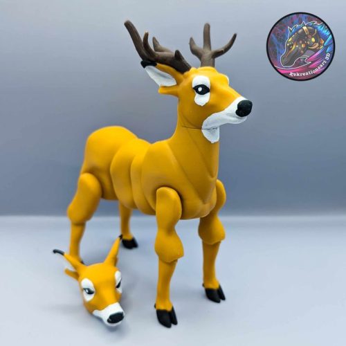 Kirsten M 鹿雌鹿和雄鹿-3D合纵社-3D打印模型STL格式3mf格式免费下载！