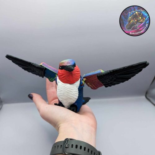 Kirsten M 柔性蜂鸟-3D合纵社-3D打印模型STL格式3mf格式免费下载！