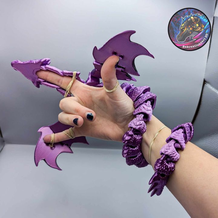 图片[2]-Kirsten M 飞龙手指手偶-3D合纵社-3D打印模型STL格式3mf格式免费下载！