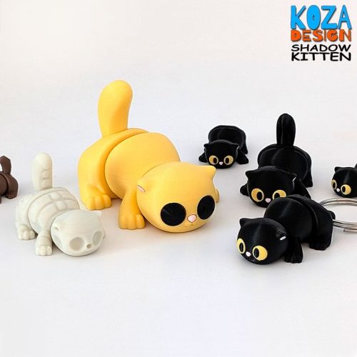 Koza Design NO:012 影子小猫 SHADOW KITTEN-3D合纵社-3D打印模型STL格式3mf格式免费下载！