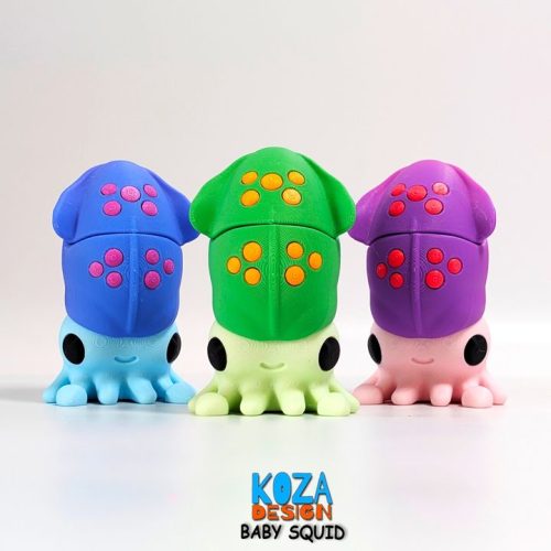 Koza Design NO:007 乌贼-3D合纵社-3D打印模型STL格式3mf格式免费下载！