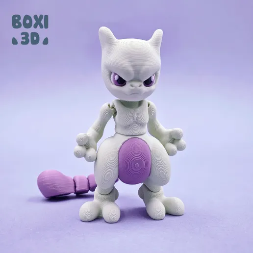 图片[5]-BOXI3D NO:033 超梦 Mewtwo-3D合纵社-3D打印模型STL格式3mf格式免费下载！