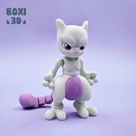 图片[4]-BOXI3D NO:033 超梦 Mewtwo-3D合纵社-3D打印模型STL格式3mf格式免费下载！