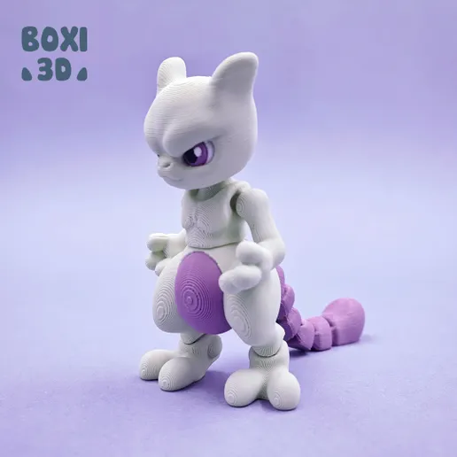 图片[3]-BOXI3D NO:033 超梦 Mewtwo-3D合纵社-3D打印模型STL格式3mf格式免费下载！