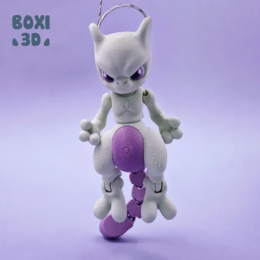 BOXI3D NO:033 超梦 Mewtwo-3D合纵社-3D打印模型STL格式3mf格式免费下载！