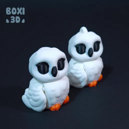 图片[3]-BOXI3D NO:009 雪鸮 Snowy Owl-3D合纵社-3D打印模型STL格式3mf格式免费下载！