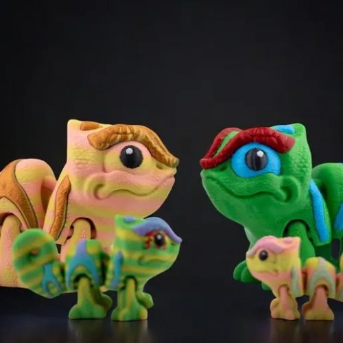 Raki-Box NO:011 Q版变色龙-3D合纵社-3D打印模型STL格式3mf格式免费下载！