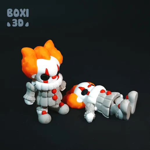 图片[2]-BOXI3D NO:007 小丑潘尼怀斯 Pennywise-3D合纵社-3D打印模型STL格式3mf格式免费下载！