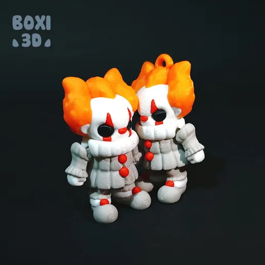 BOXI3D NO:007 小丑潘尼怀斯 Pennywise-3D合纵社-3D打印模型STL格式3mf格式免费下载！