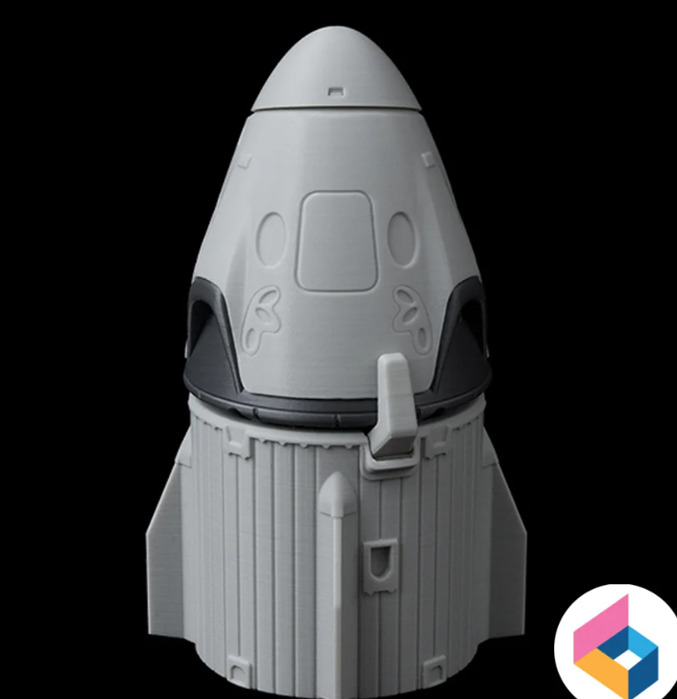 SpaceX 载人龙飞船和货舱-3D合纵社-3D打印模型STL格式3mf格式免费下载！