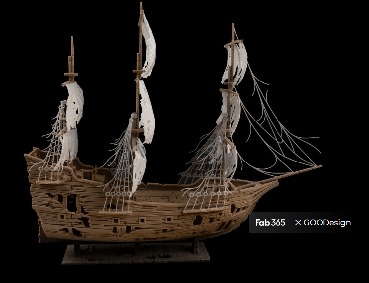 幽灵海盗船-3D合纵社-3D打印模型STL格式3mf格式免费下载！