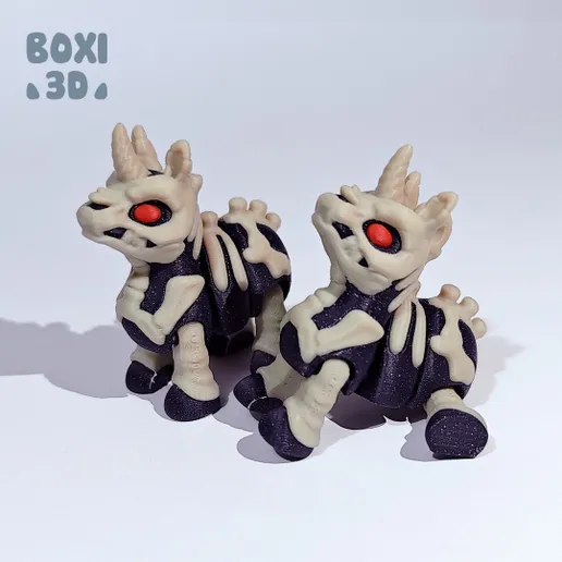 图片[2]-BOXI3D NO:006 小骷髅独角兽-3D合纵社-3D打印模型STL格式3mf格式免费下载！