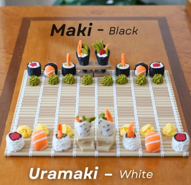 图片[2]-寿司国际象棋 便当盒和寿司卷板-3D合纵社-3D打印模型STL格式3mf格式免费下载！