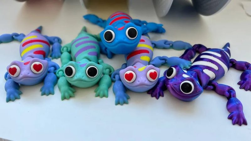 卡通蜥蜴-3D合纵社-3D打印模型STL格式3mf格式免费下载！