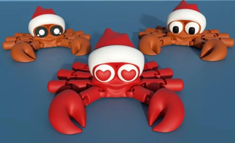 铰接式螃蟹-3D合纵社-3D打印模型STL格式3mf格式免费下载！