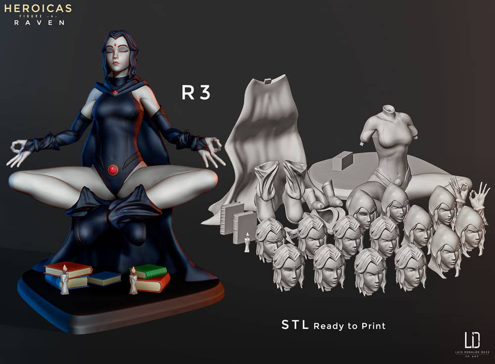 图片[3]-【DC英雄】乌鸦雷切尔-3D合纵社-3D打印模型STL格式3mf格式免费下载！