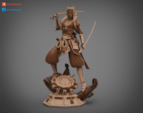 【星球大战】阿索卡-塔诺-3D合纵社-3D打印模型STL格式3mf格式免费下载！