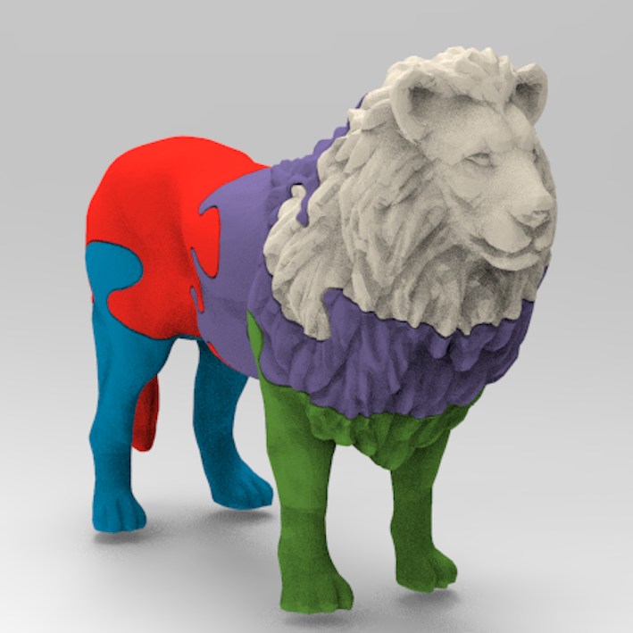 狮子拼图-3D合纵社-3D打印模型STL格式3mf格式免费下载！