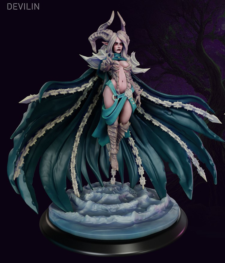 恶魔女王-3D合纵社-3D打印模型STL格式3mf格式免费下载！