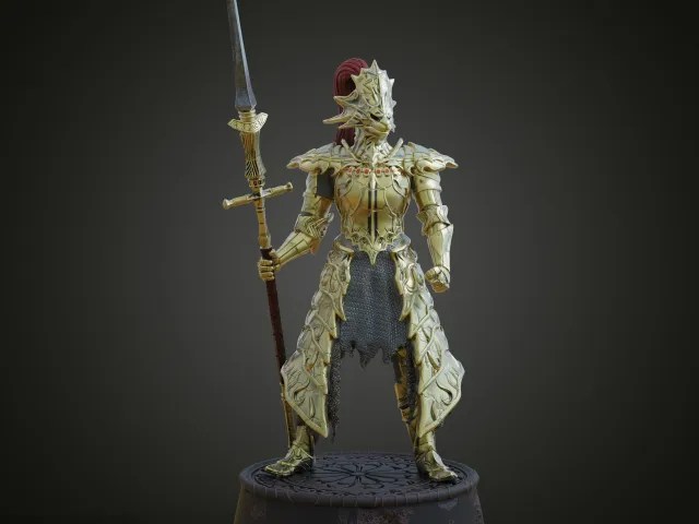 【黑暗之魂】猎龙者-翁斯坦-3D合纵社-3D打印模型STL格式3mf格式免费下载！