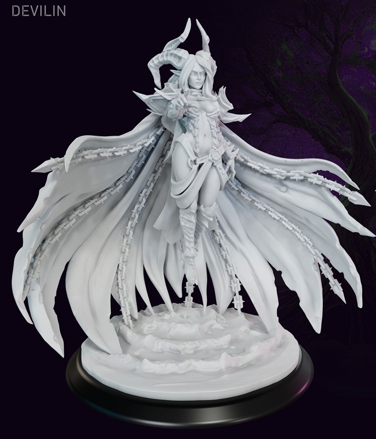 图片[3]-恶魔女王-3D合纵社-3D打印模型STL格式3mf格式免费下载！