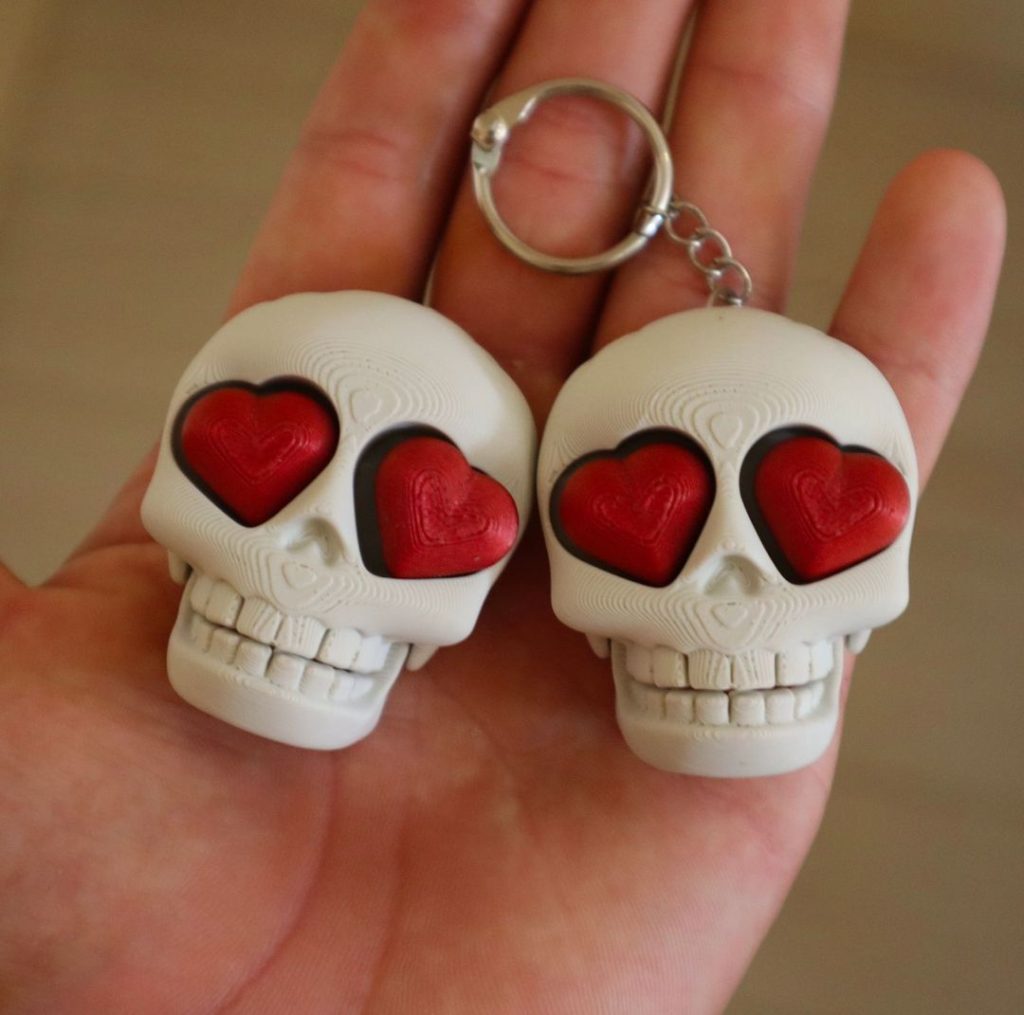 爱心可动骷髅-3D合纵社-3D打印模型STL格式3mf格式免费下载！