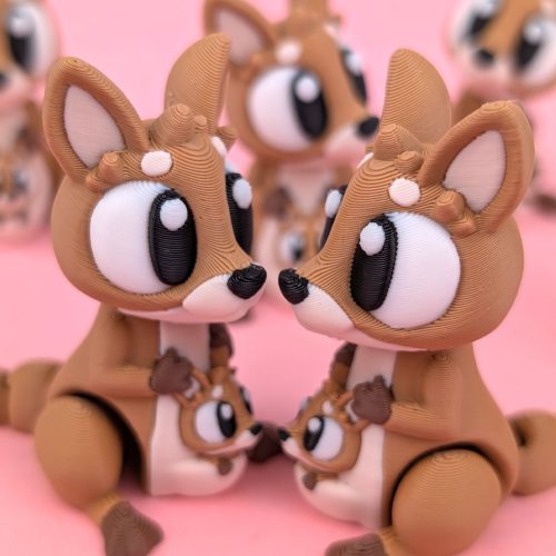 3DGOB NO:084 可爱的小袋鼠-3D合纵社-3D打印模型STL格式3mf格式免费下载！