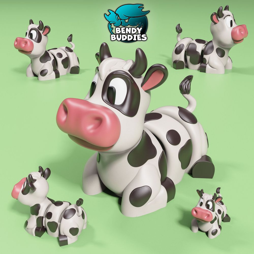 奶牛-3D合纵社-3D打印模型STL格式3mf格式免费下载！