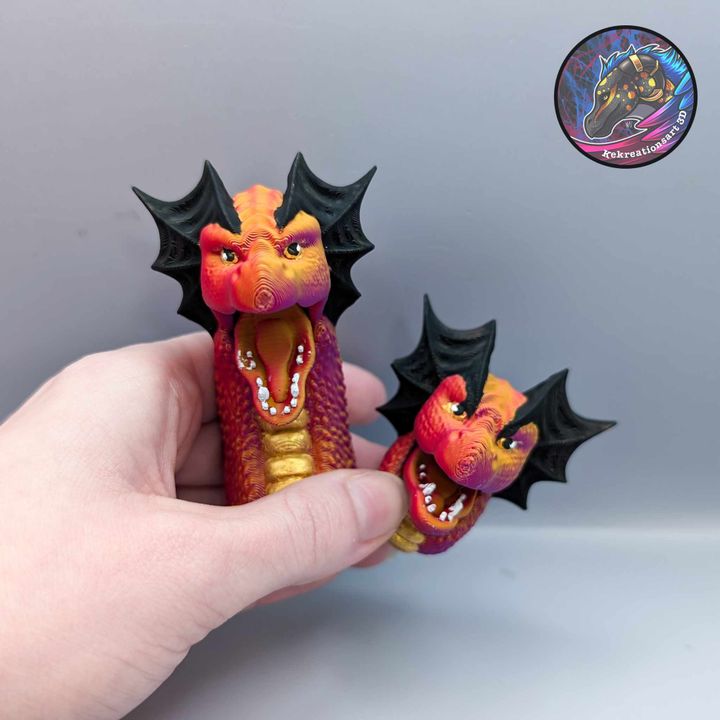 Kirsten M 迷你龙手指玩偶 + 钥匙扣-3D合纵社-3D打印模型STL格式3mf格式免费下载！