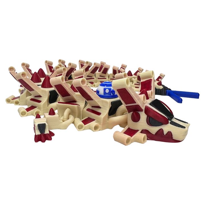 图片[4]-Steven Wolf Studio NO:032 战斗机龙-3D合纵社-3D打印模型STL格式3mf格式免费下载！